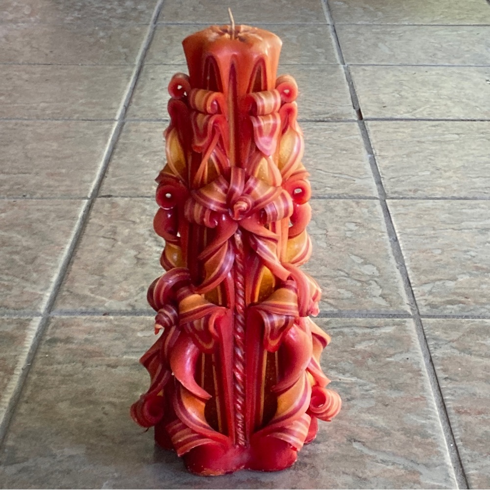 Vintage (70’s) Handmade Ribbon Candle